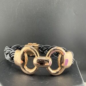 Vintage Bronze Milor Bracelet Black Braided Chord